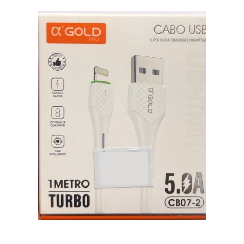 Cabo USB Lightning 1 Metro (α'Gold Pro)