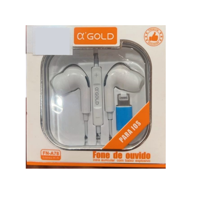 Fone de Ouvido Lightning FN-A78 (α'Gold)