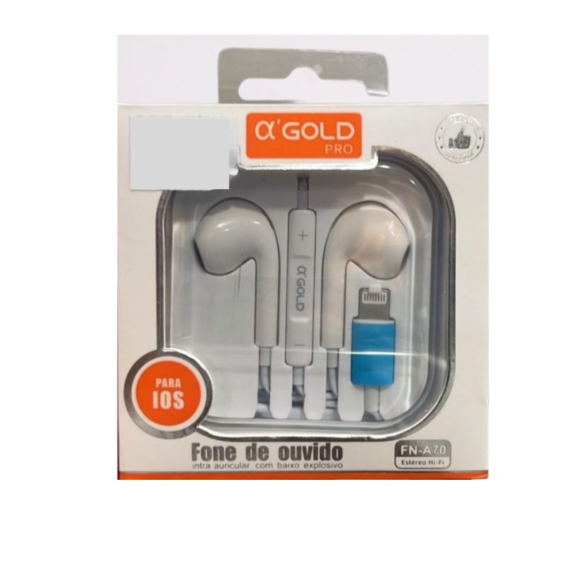 Fone de Ouvido Lightning FN-A70 Pro (α'Gold)